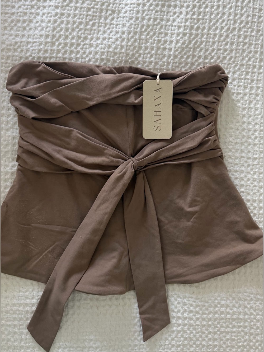 Sahanna Brown Tie-Front Women’s Shorts